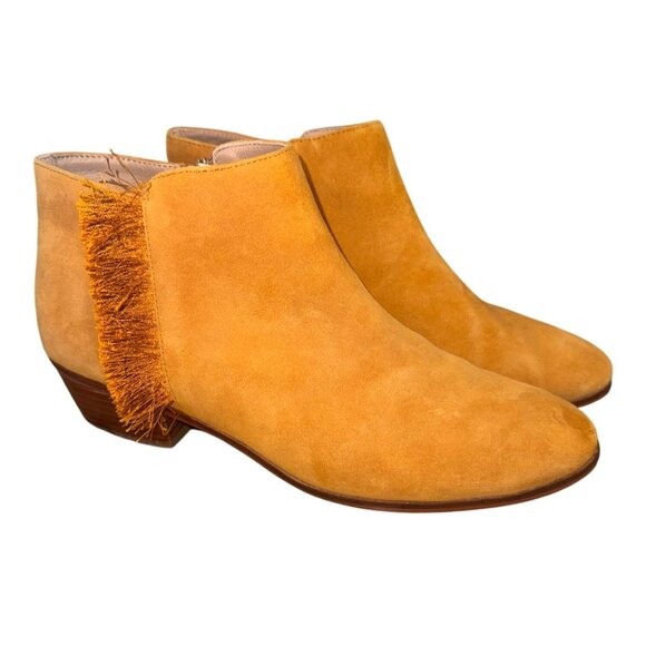 Anthropologie Fringed Booties Suede Ankle Boots Tassel Western Coastal Cowgirl 8 - Picture 3 of 12